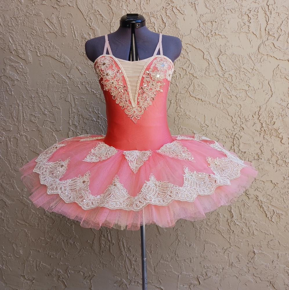 Pink classical pancake tutu dance costume adult medium/ large